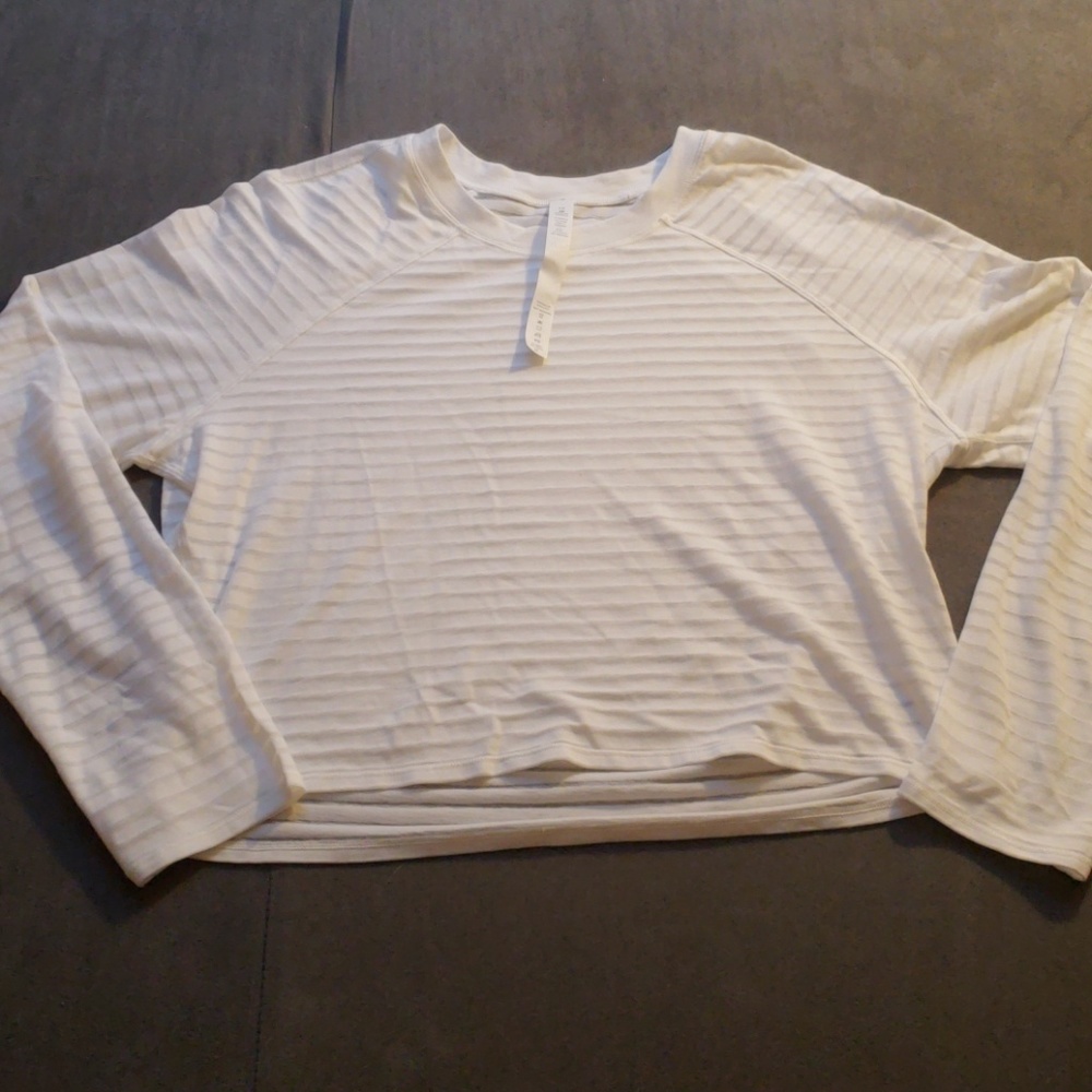 Lululemon Cropped Sheer Top-White